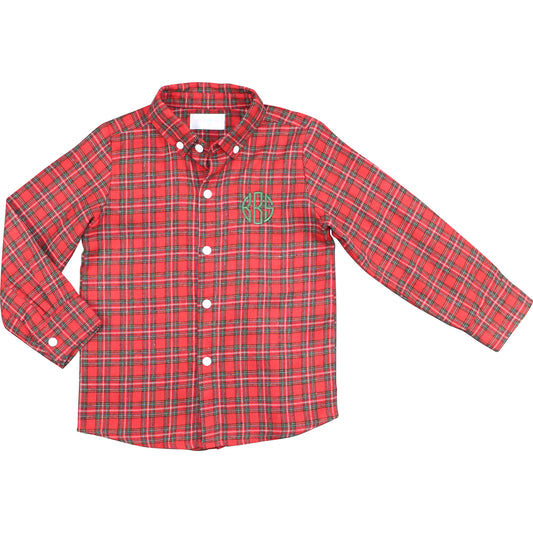 Red Plaid Button Down