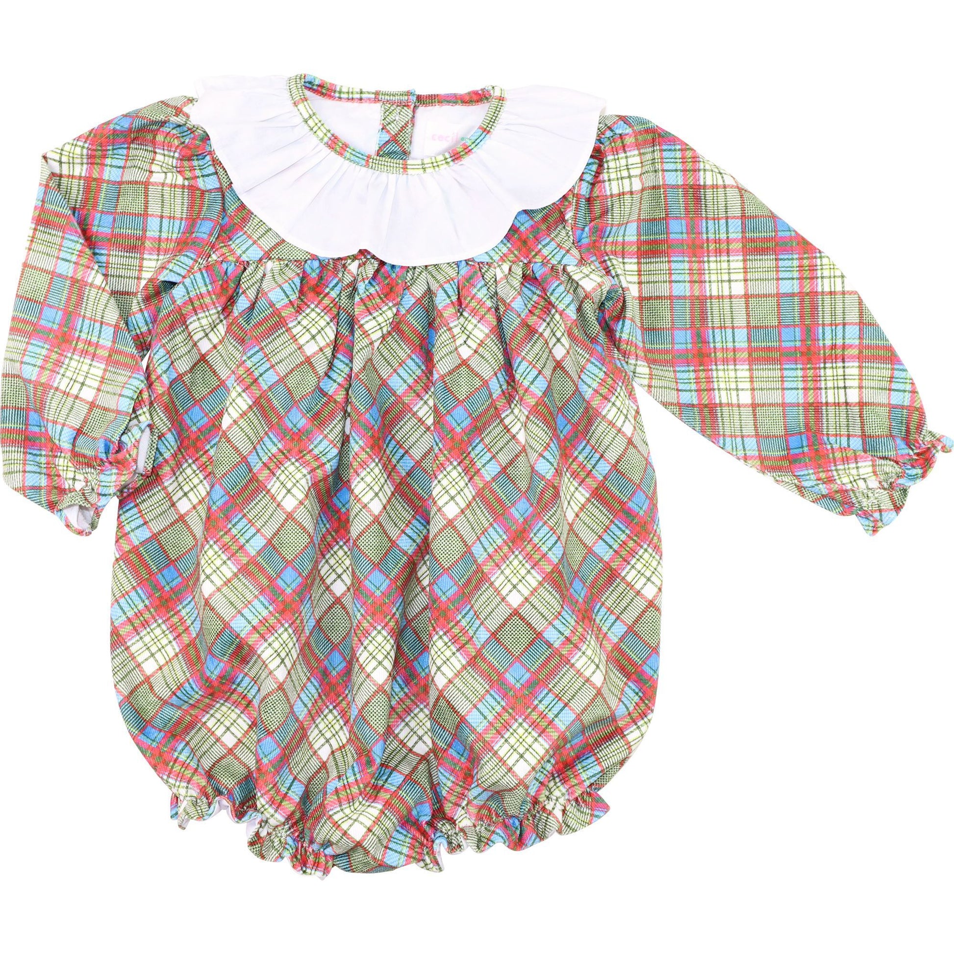 Red Plaid Corduroy Bubble