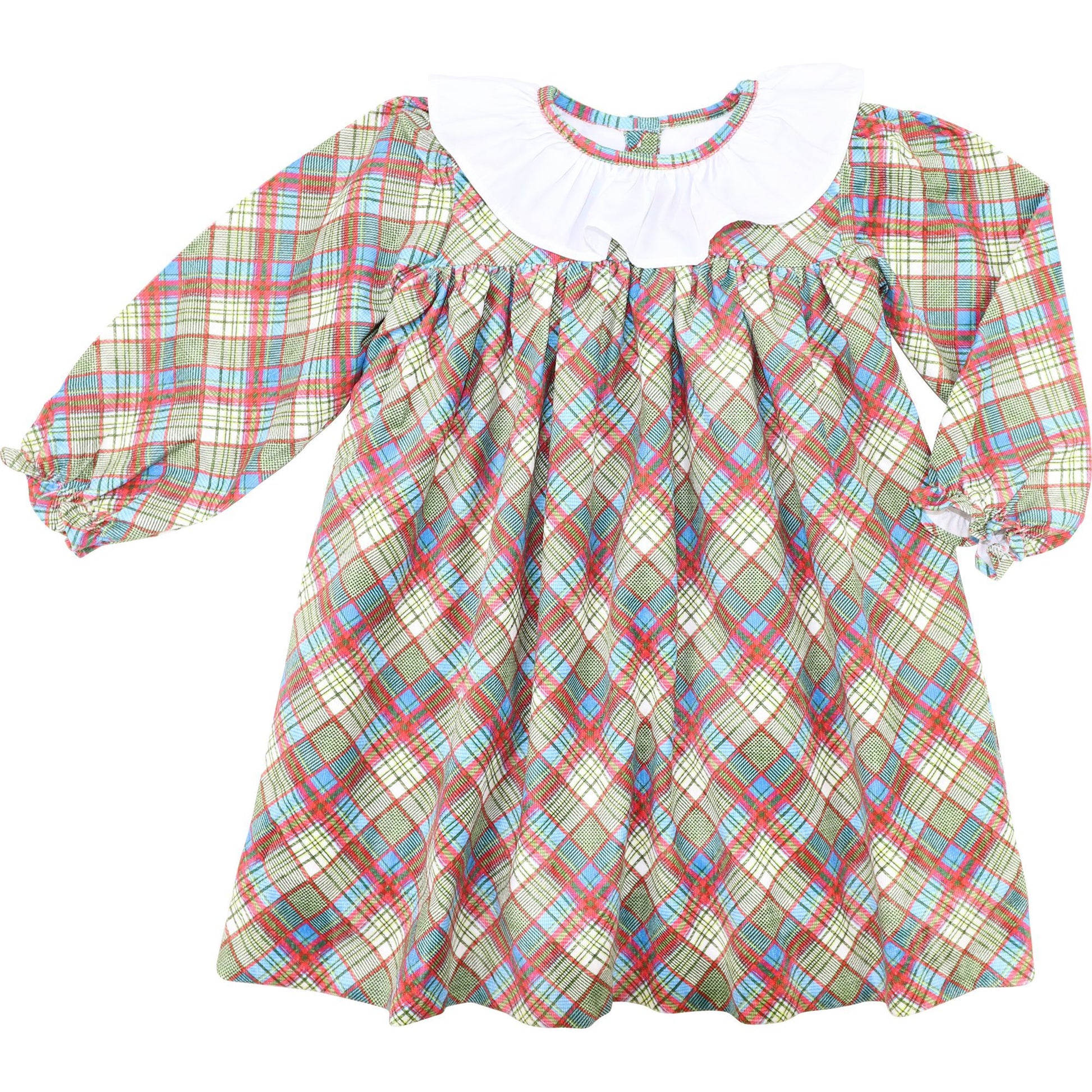 Red Plaid Corduroy Dress