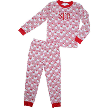 Red Santa Knit Pajamas