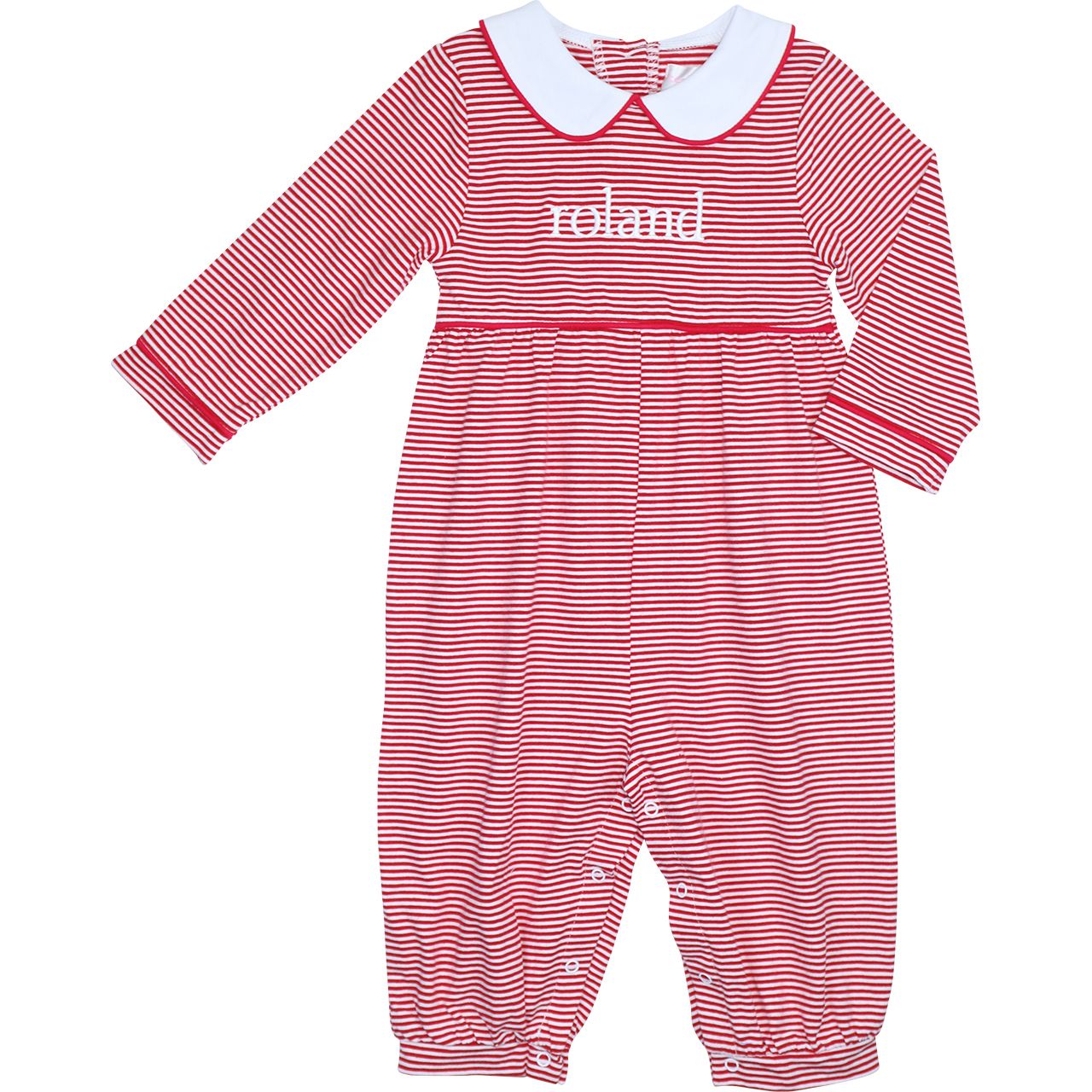 Red Stripe Knit Romper