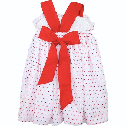 Swiss Dot Smocked Apple Dress Back 4