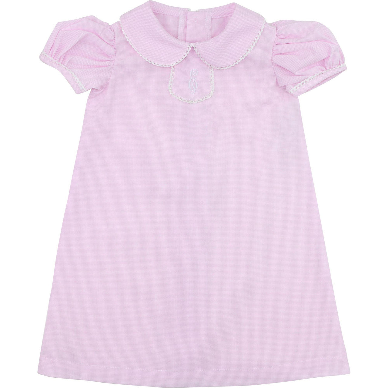 Pink Gingham Baby Gown