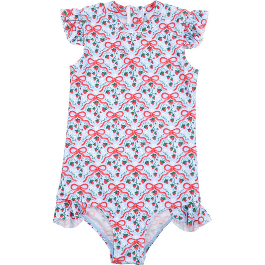 Ribbon And Strawberry Swimsuit