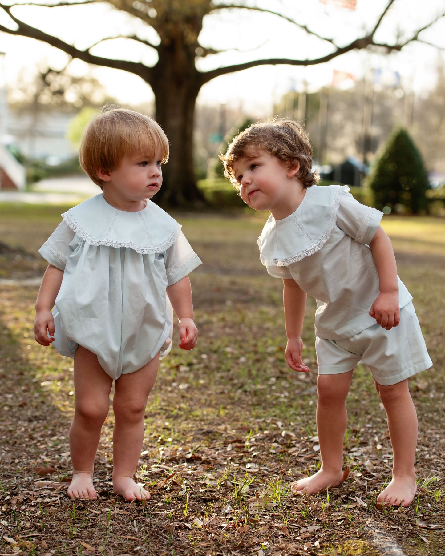 Blue Heirloom Short Set