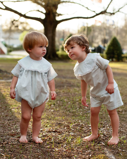 Blue Heirloom Short Set