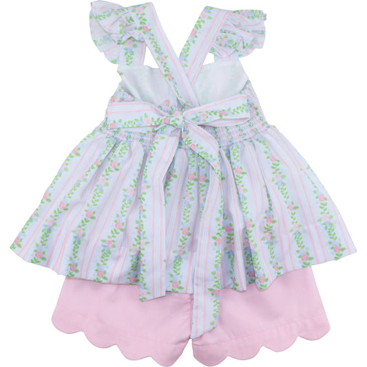 Rose Print Short Set