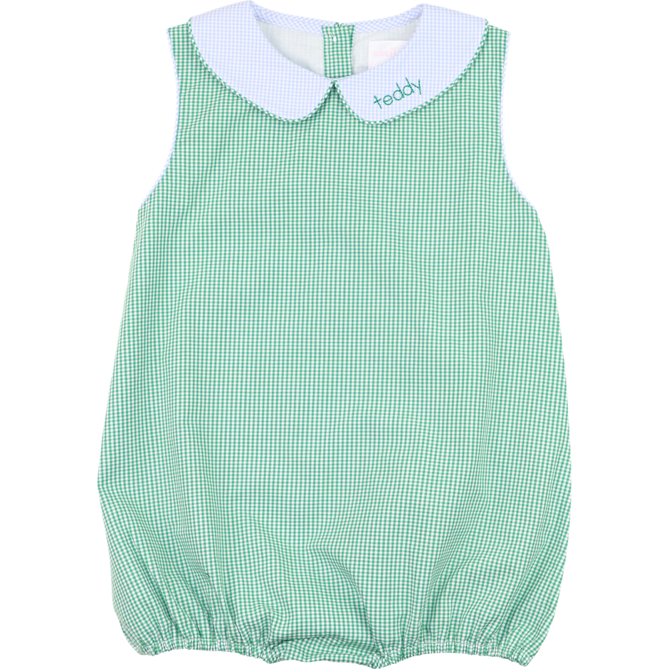 Soft Green Boys Bubble With Smocked Caterpillars main image 0