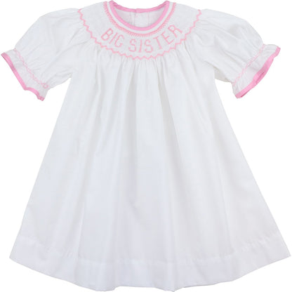Pink Smocked Big Sister Dress