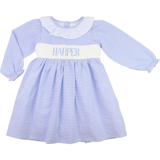 Blue Custom Smocked Dress