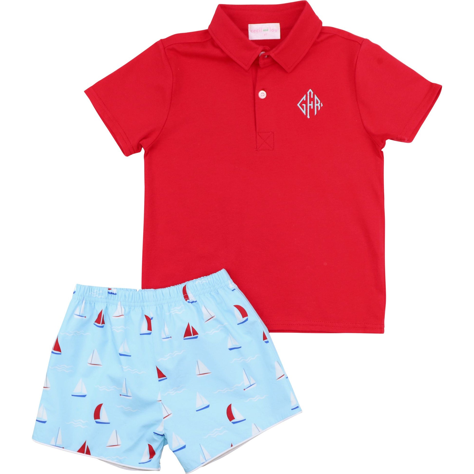 Sailboat Polo Short Set