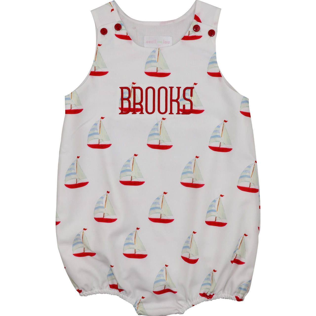Sailboat Print Knit Bubble