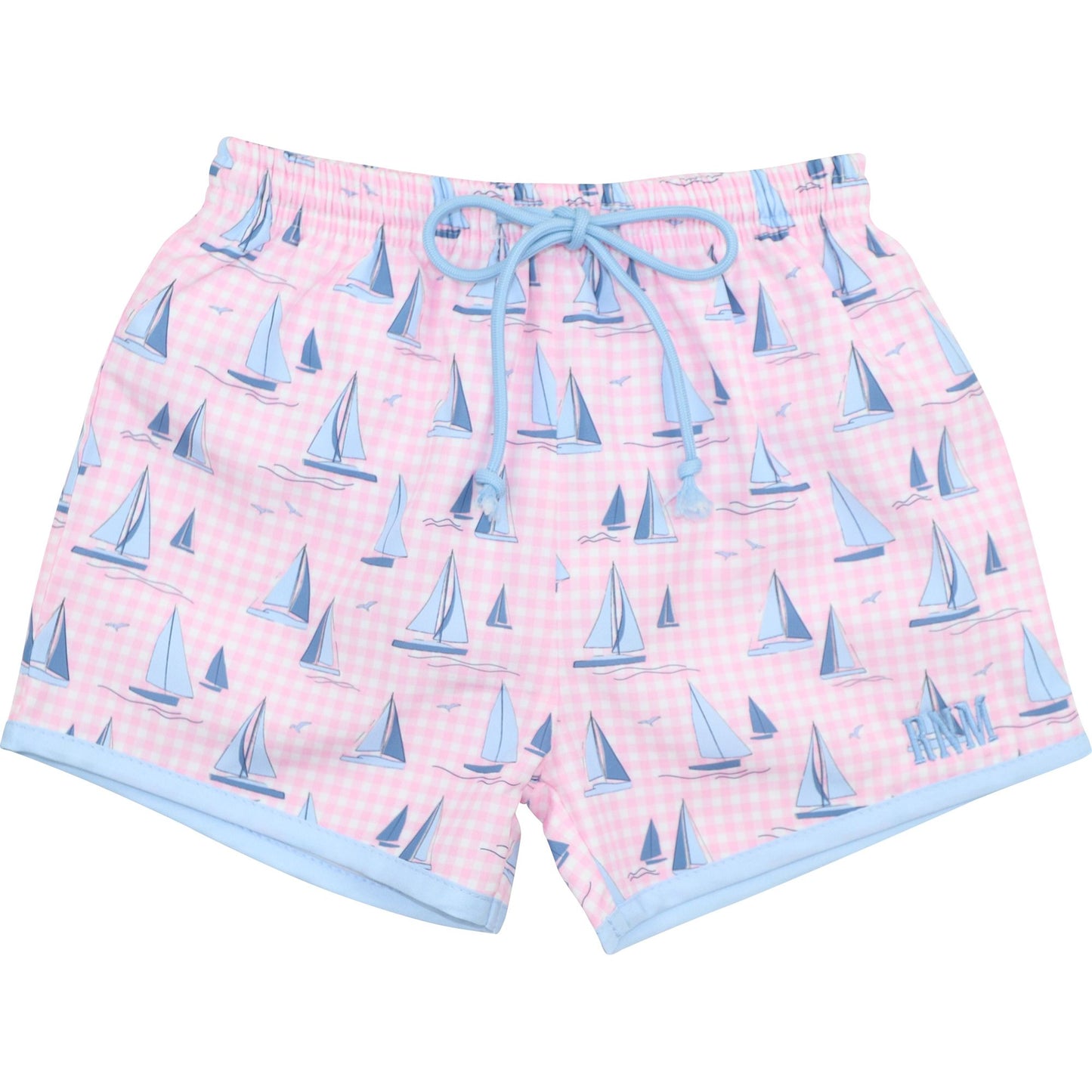 Sailboat Print Swim Trunks