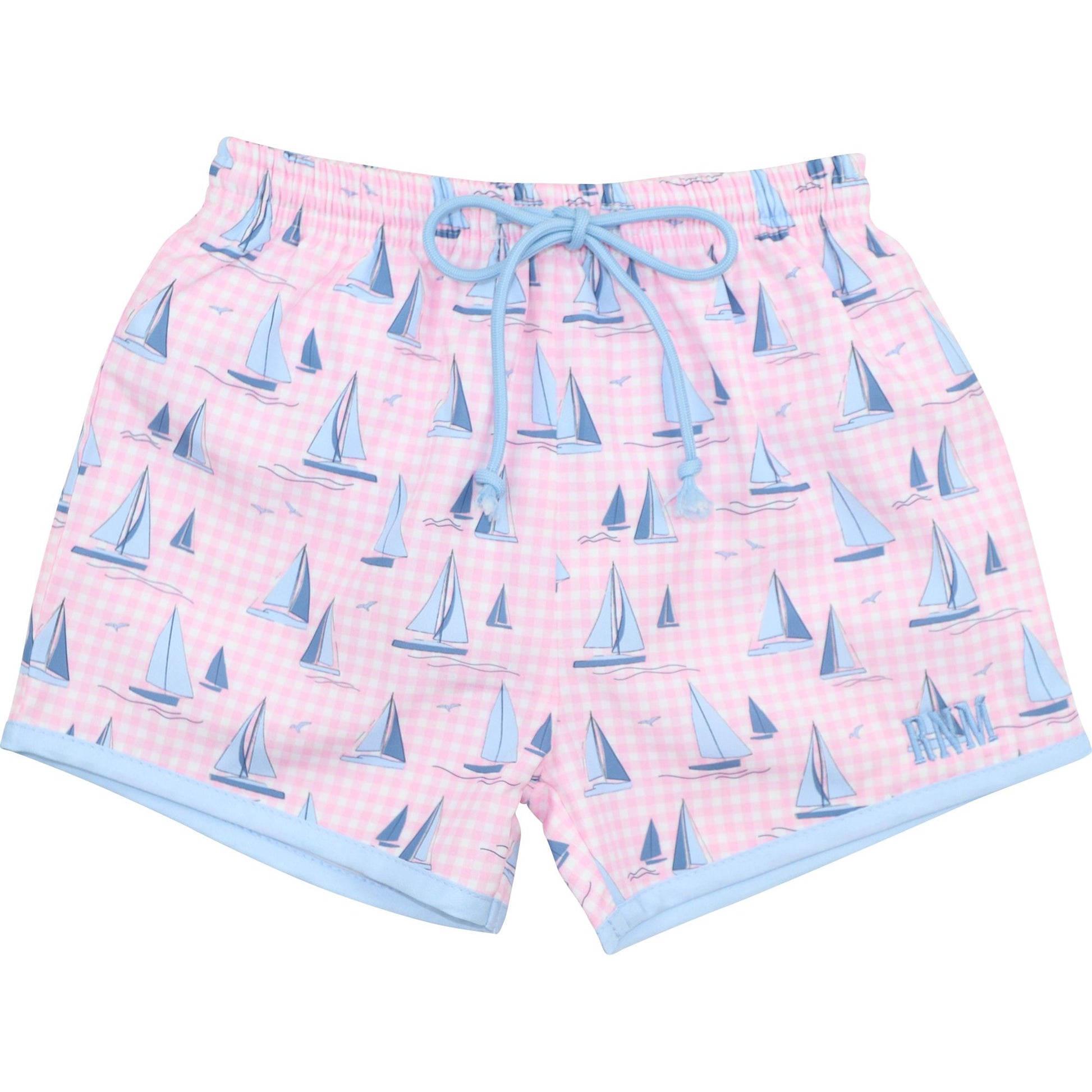 Sailboat Print Swim Trunks