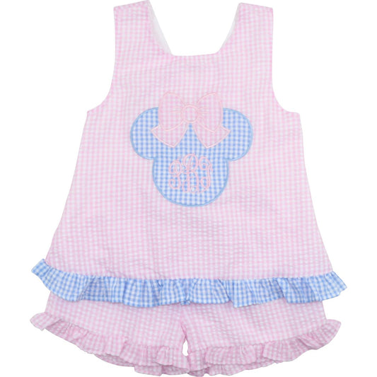 Seersucker Mouse Ears Short Set