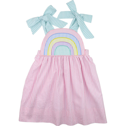 Seersucker Rainbow Should Tie Dress