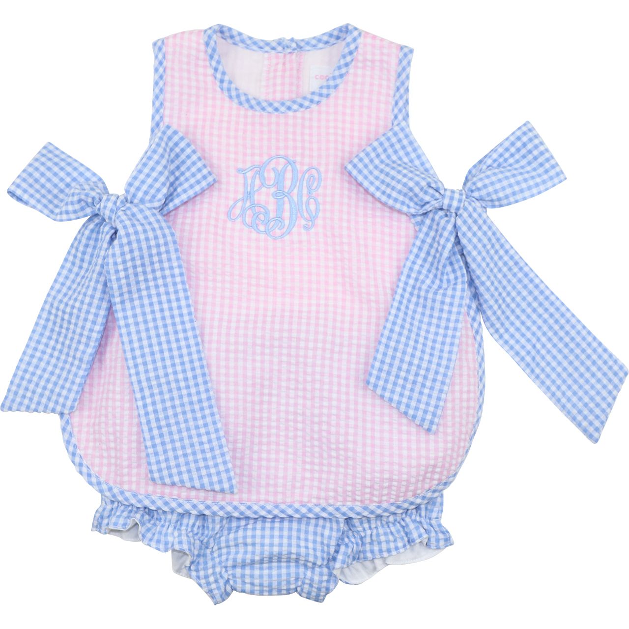 Seersucker Side Tie Diaper Set