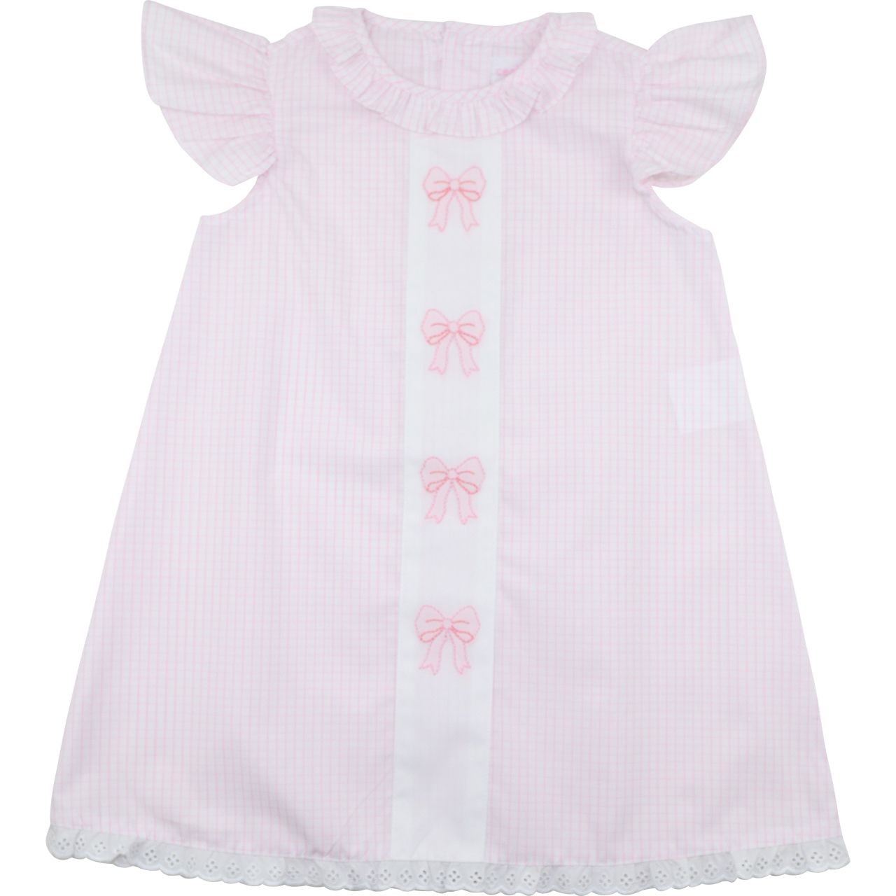 Shadow Embroidered Bow Dress