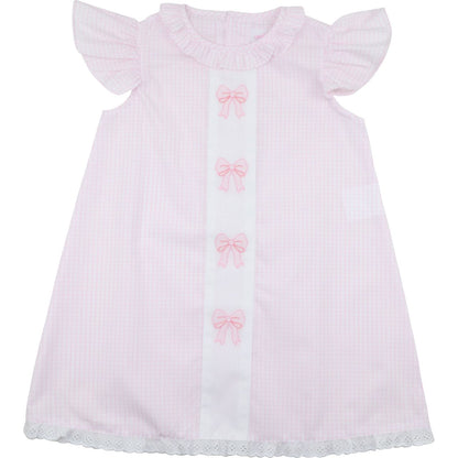 Shadow Embroidered Bow Dress