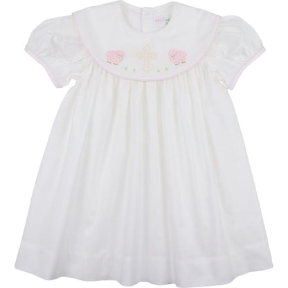 Shadow Embroidered Lamb And Cross Dress