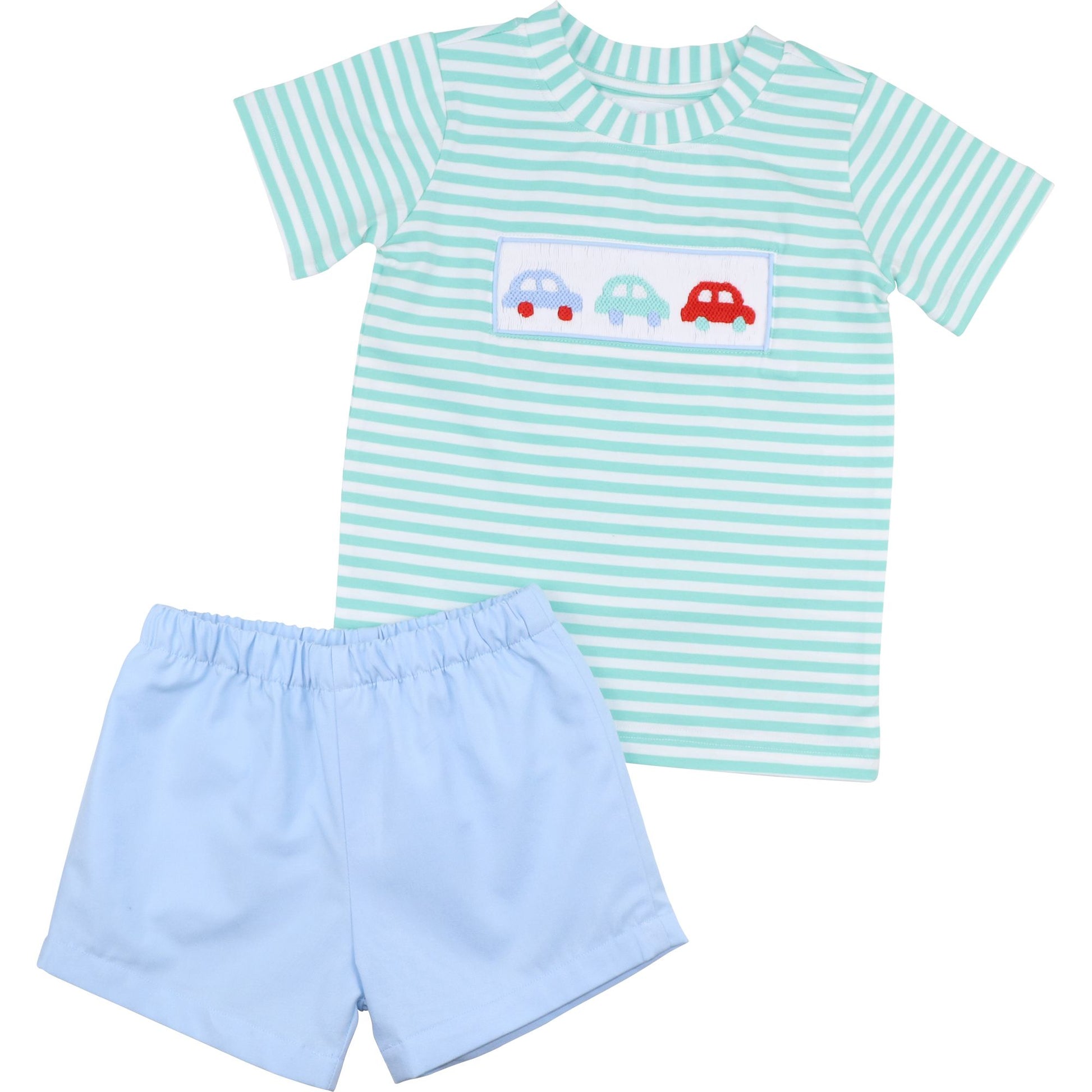 Smocked Cars Short Set