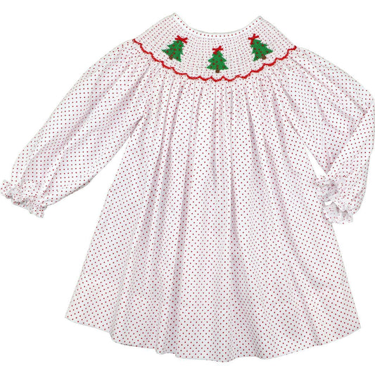 Smocked Christmas Tree Dress