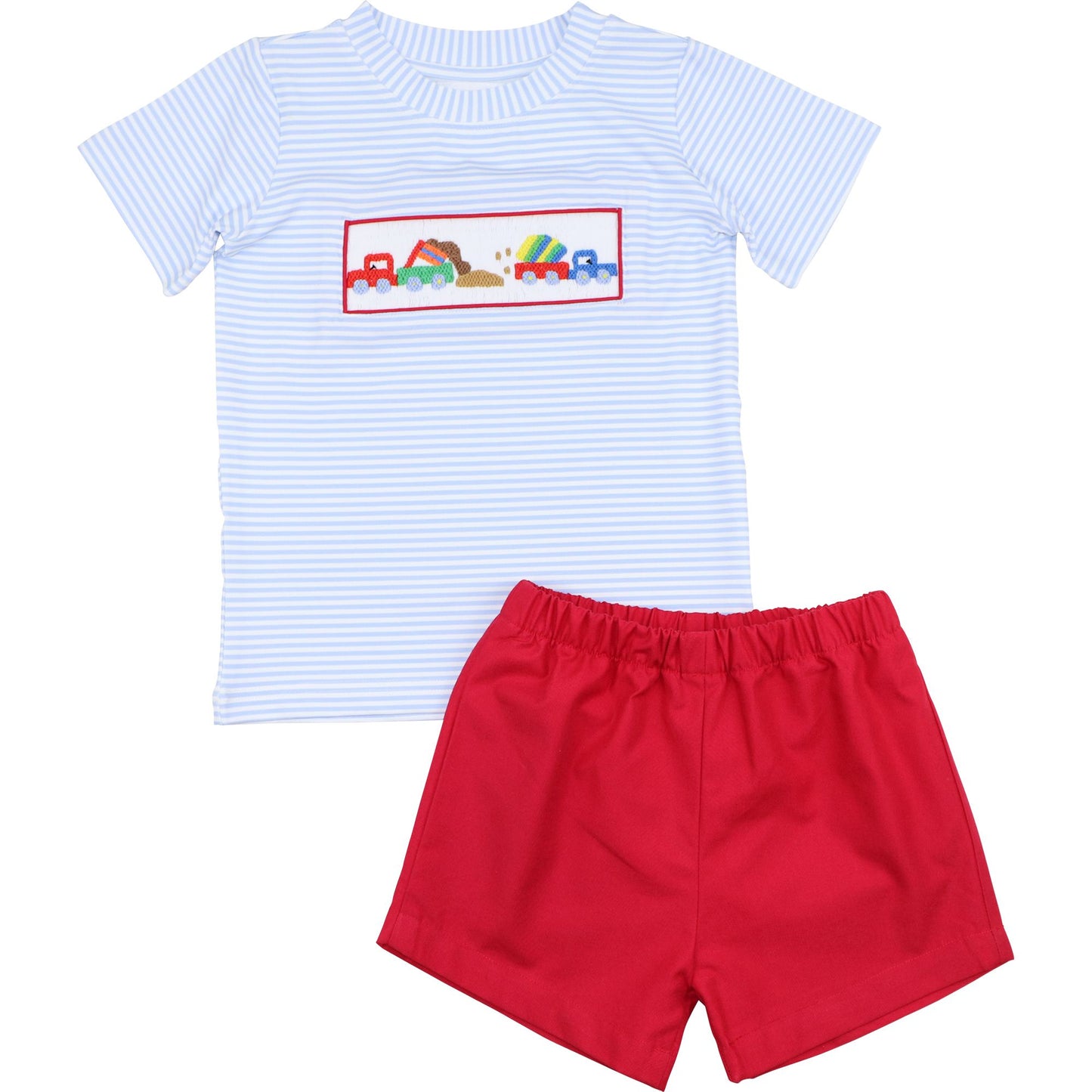 Smocked Diggers Short Set