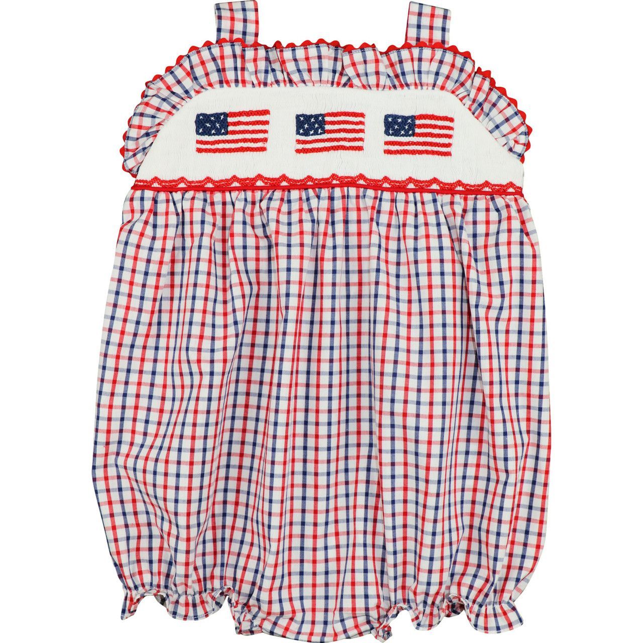 Smocked Flags Ruffle Bubble
