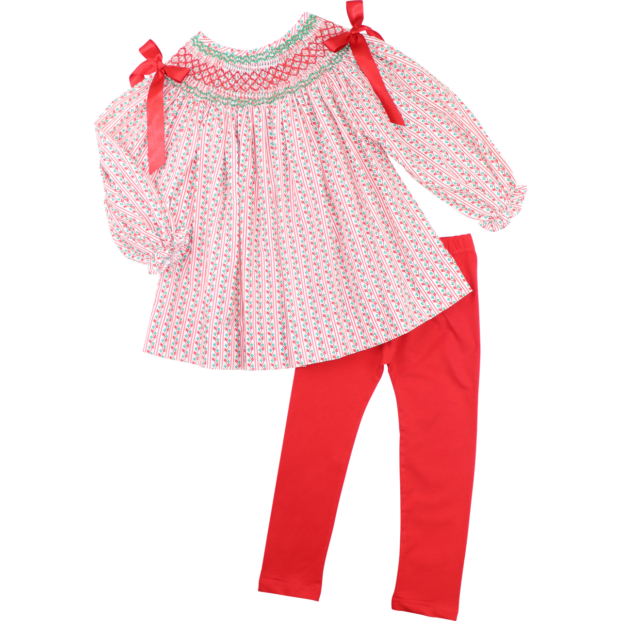 Smocked Floral Legging Set