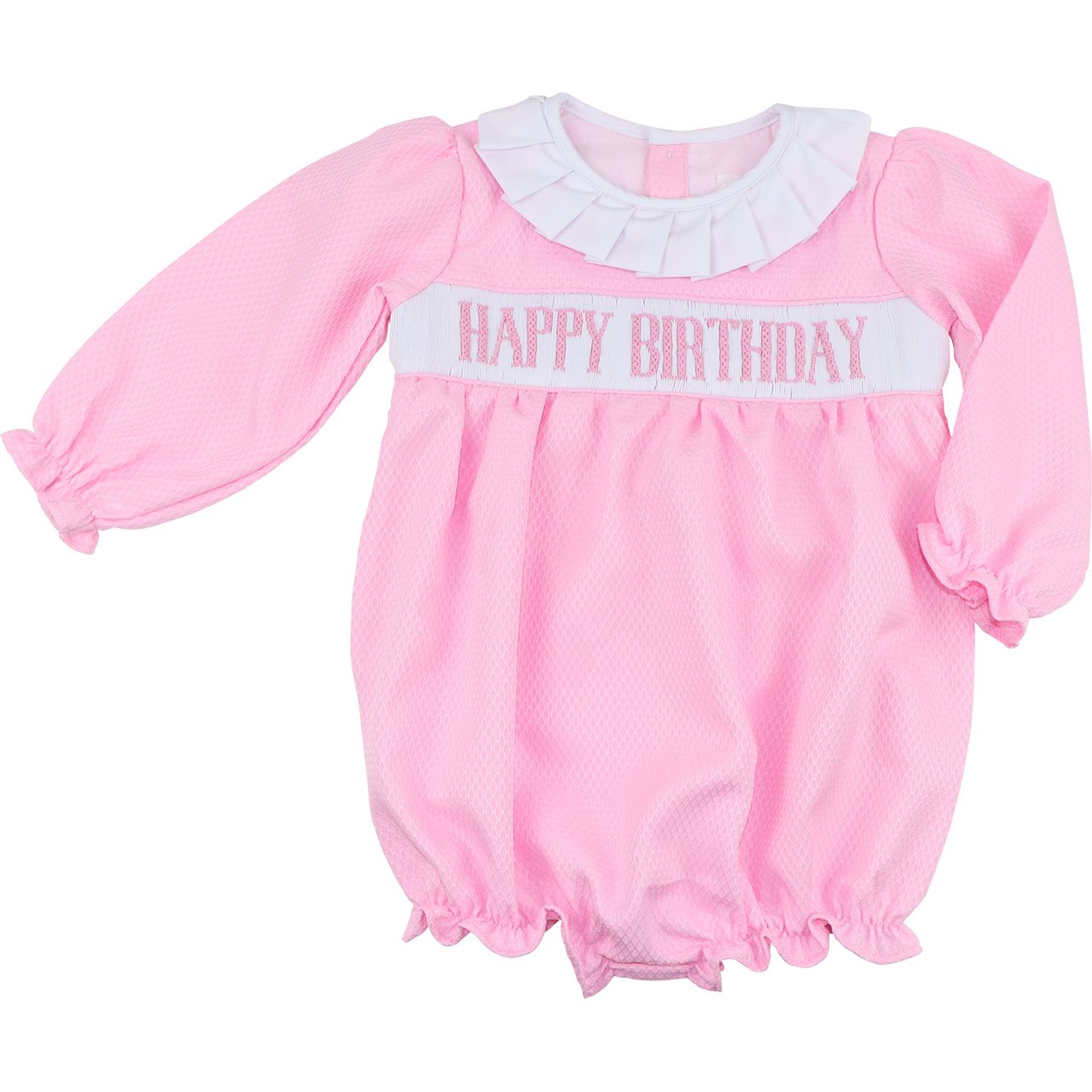 Smocked Happy Birthday Bubble