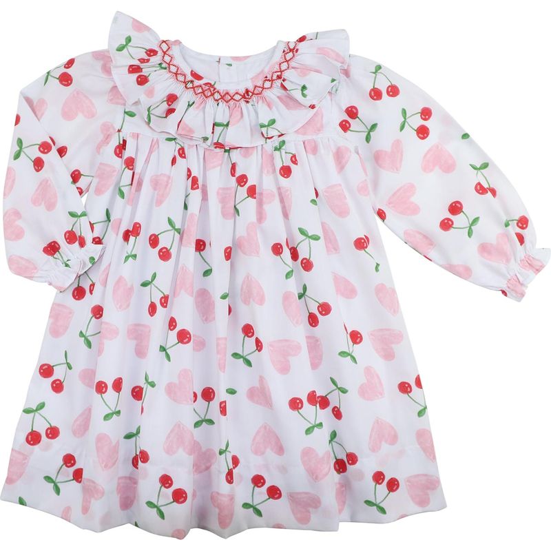 Smocked Heart And Cherry Dress
