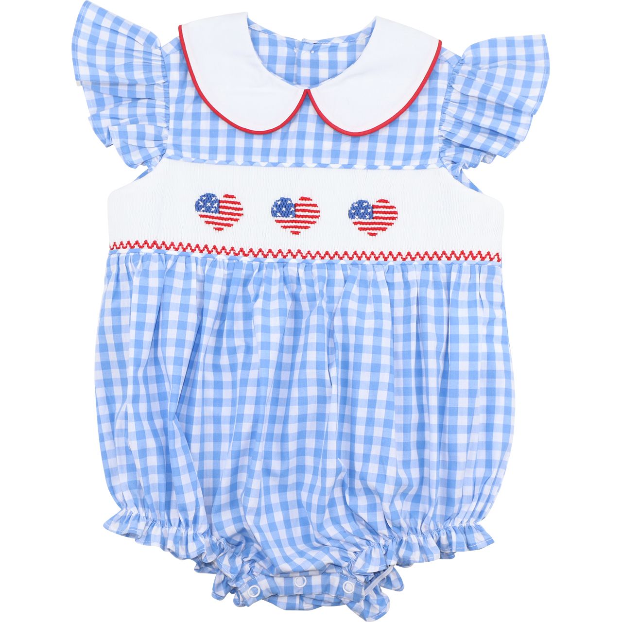Smocked Heart Flag Bubble