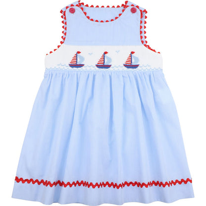 Smocked Ric Rac Sailboat Dress