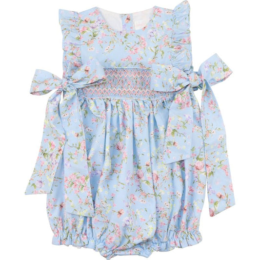 Smocked Rose Garden Bow Bubble