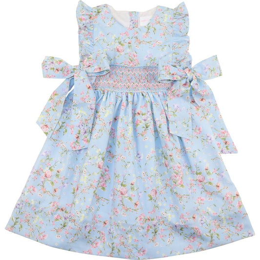 Smocked Rose Garden Bow Dress
