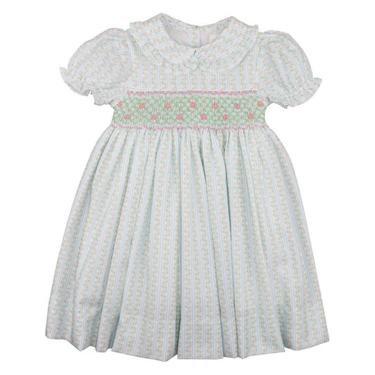 Smocked Vintage Floral Dress
