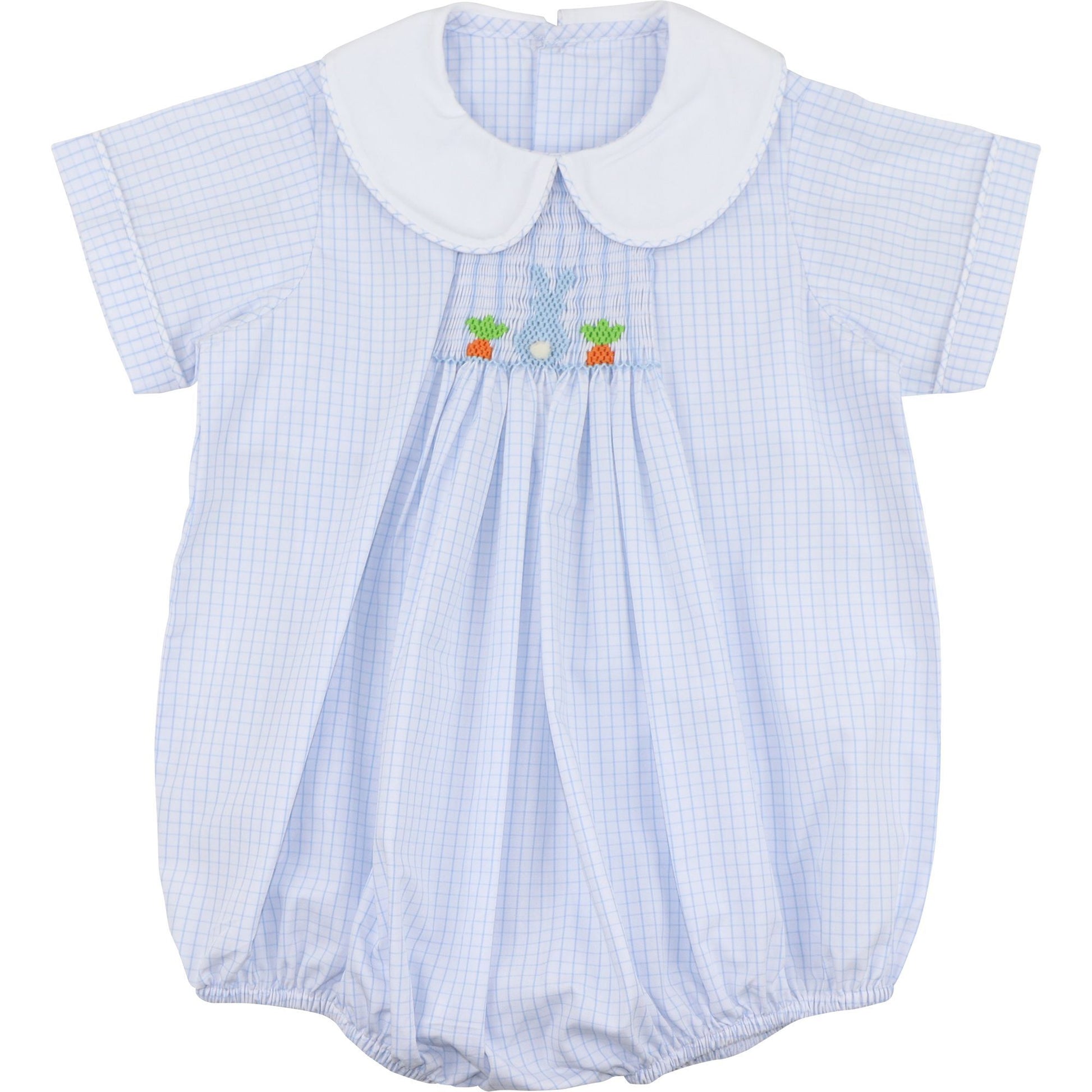 Smocked Windowpane Bunny Bubble