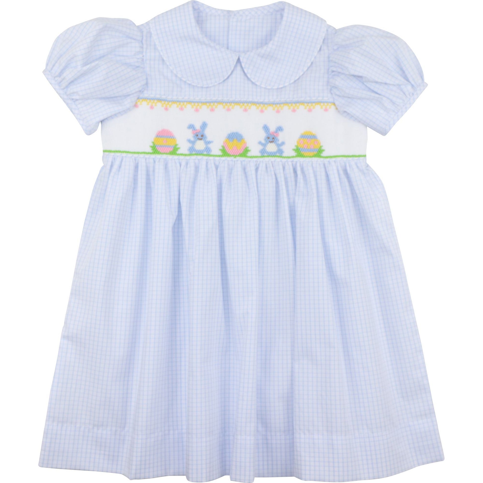 Smocked Windowpane Easter Dress