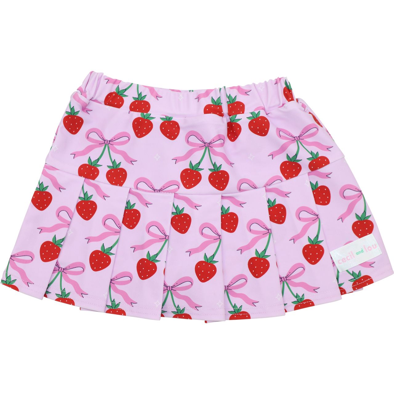 Strawberries And Bows Tennis Skirt