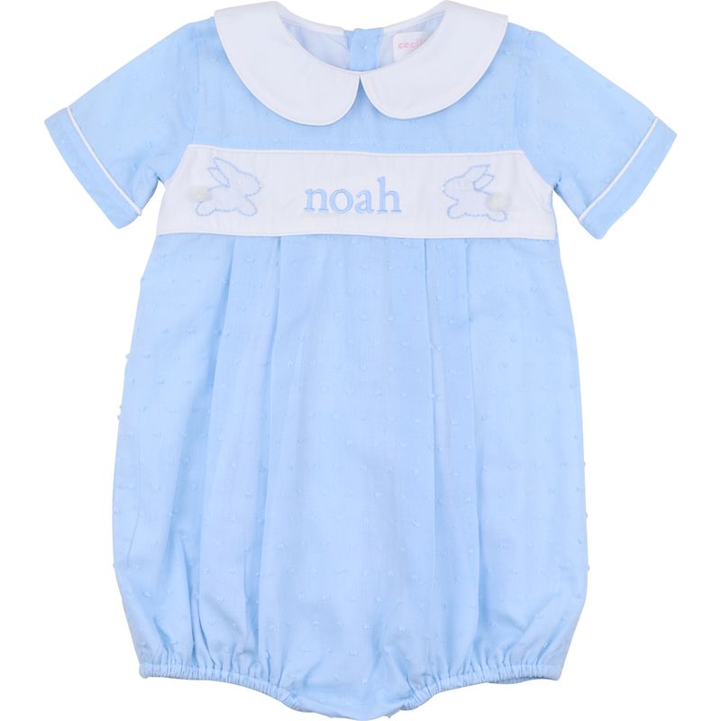 Swiss Dot Shadow Embroidered Bunny Bubble