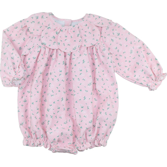 Pink Daisy Corduroy Petal Collar Bubble