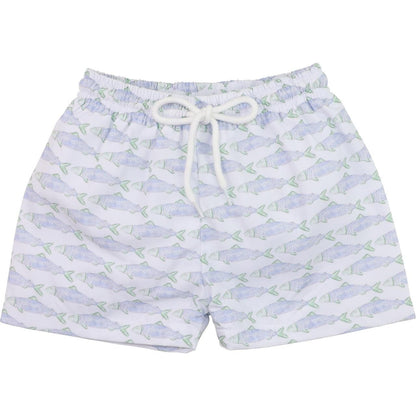Trout Print Swim Trunks