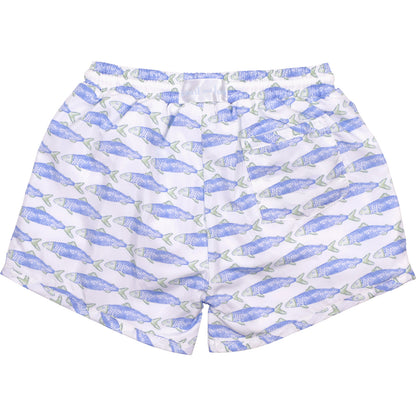Trout Print Swim Trunks-back