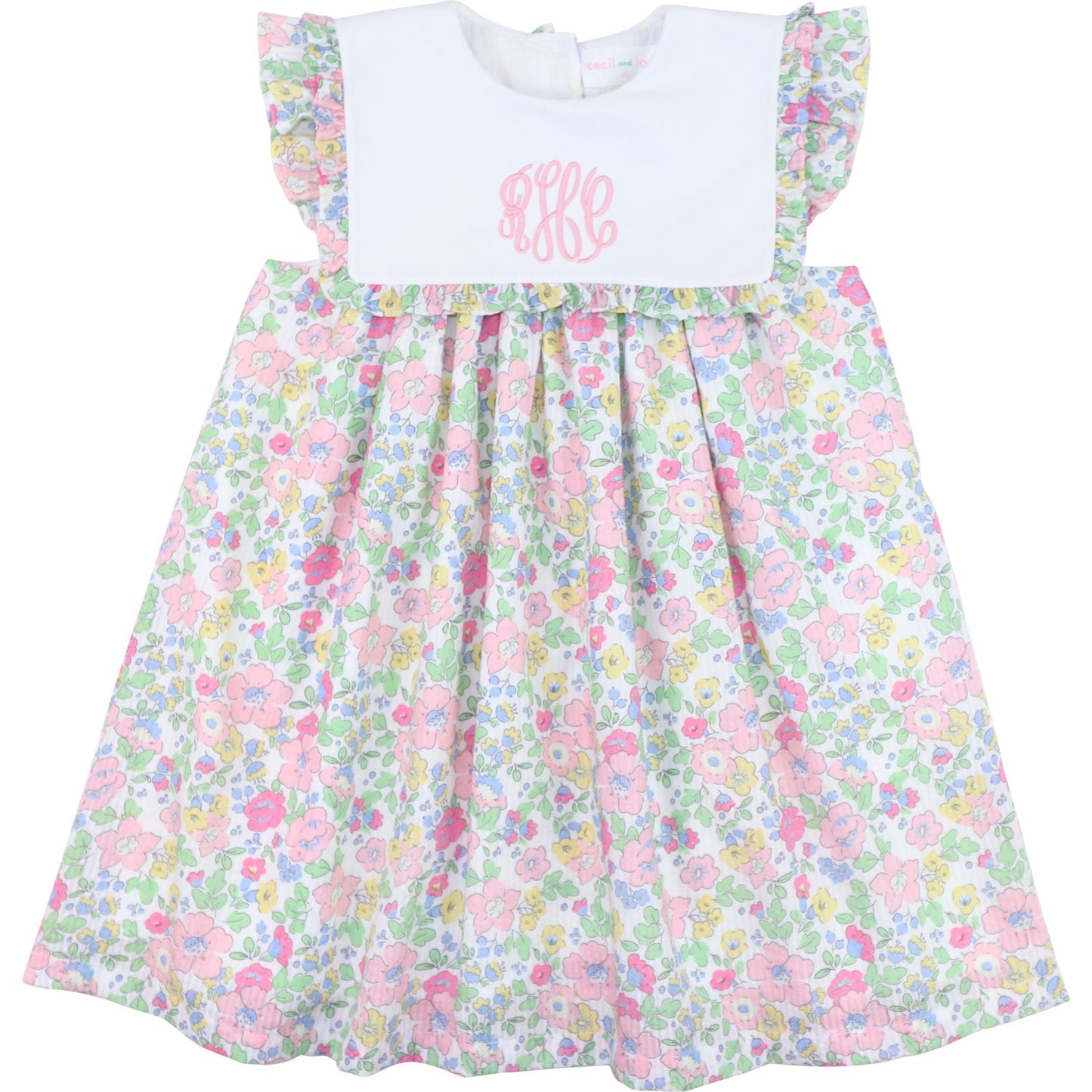 Pink Floral Seersucker Dress