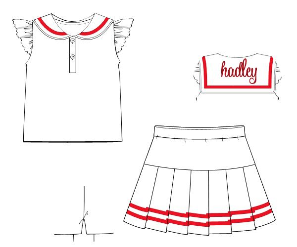 White Knit Sailor Set