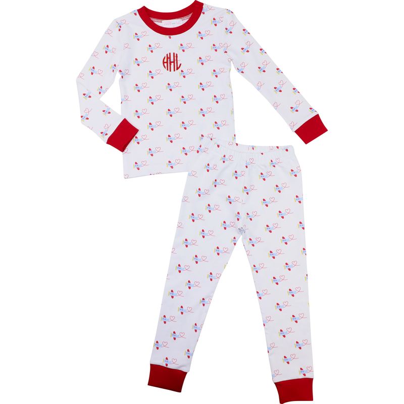 Valentine Airplane Knit Pajamas