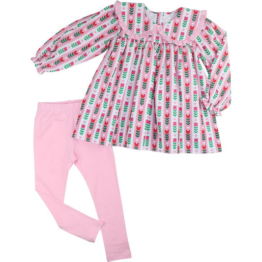 Valentine Block Print Legging Set