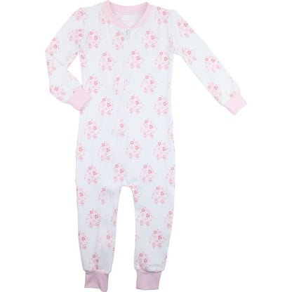 Valentine Bouquet Knit Zipper Pajamas