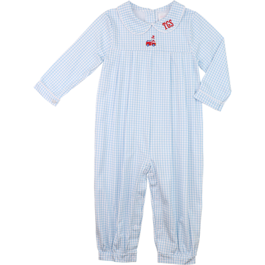 Valentine Firetruck Knit Long Romper