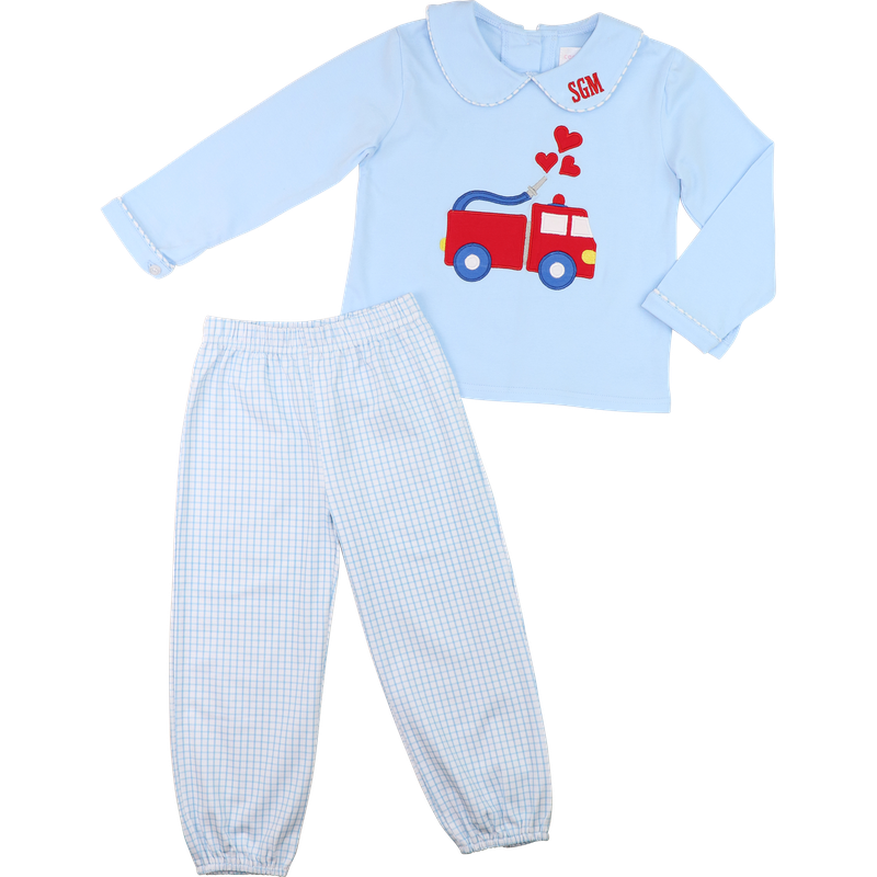 Valentine Firetruck Pant Set